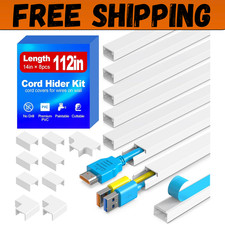 112in Cord Hider Kit, Cord Covers for Wires on Wall, Premium One-Cord Cable Hide picture