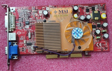 MSI nVidia FX5600 256MB VGA 4X/8X AGP GPU Video Card Retro Gaming Working #N89 picture