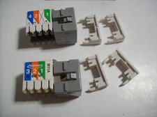 Lot of 12 AT&T IVORY RJ11 MODULE JACKS M11A H 246, 106-313-554, Voice Data Test picture