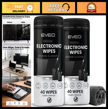 Streak-Free Electronic Screen Cleaner Wipes 80 Count - TV, Laptop, iPhone, iPad, picture