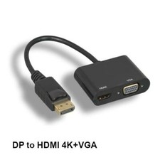 Kentek Displayport 1.2 to 4K HDMI/VGA HD15 Combo Passive Adapter for HDTV PC Mac picture