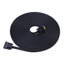VGA to VGA Cable 65ft Extra Long 15 Pin Male to Male Flat Monitor Cord Black picture