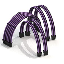 LINKUP - AVA 50cm PSU Cable Extension Sleeved Custom Mod GPU PC Braided picture