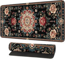 Vintage Persian Carpet Mouse Pad – Large Extended Desk Mat 31.5 X 11.8 picture