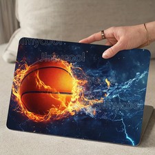 2Pcs Basketball Flame Pattern Laptop Sticker Waterproof Scratch Resistant Skin picture