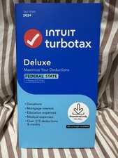 2024 Intuit Turbotax Deluxe Federal State Window Mac USA Sealed NEW 2024 USA picture
