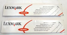 Lot of 2 Lexmark 13L0034 Printer Ribbon 11A6150 Black 4227 Series OEM Genuine picture