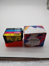 4 Premium Ink Cartridges Multi Color 212xl New picture