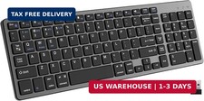 Ultra Slim Wireless Bluetooth Keyboard Rechargeable (2.4G+BT) Quiet Typing picture