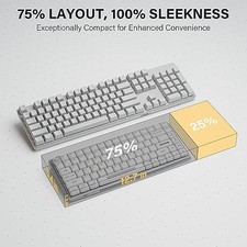 DARK BLUE - DURGOD K710 WIRELESS MECHANICAL KEYBOARD picture