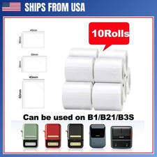 10 Rolls White Thermal Label Paper For B1 B21 B3S Printer Price Tag Sticker picture