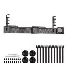 25 In. under Desk Cable Management Tray, Metal Cord Organizer with Clamp for Sta picture