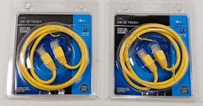 CE TECH CAT 5e PATCH CORD SKU #575684 3ft Yellow Cable - Lot Of 2 picture