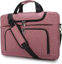 Women’s 17-17.3 Inch Laptop Bag Case for Work Travel - Lightweight Rose Red Desi picture