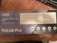 EPOMAKER TH108 Pro Mechanical 104-Key RGB Hot-Swappable LCD Knob White/Blue picture