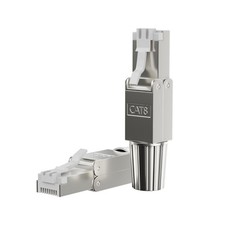 SYSTON Cat8 RJ45 Connectors 2-Pack, Ethernet Cable RJ45 Plug Terminal Zinc Alloy picture