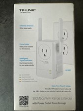 TP-LINK 300Mpbs Wi-Fi Range Extender Power Outlet Pass-though TL-WA860RE N300 picture
