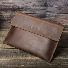 Genuine Leather Laptop Sleeve Case Bag For Apple Macbook Pro 16 14 M4/M3 Air 13 picture