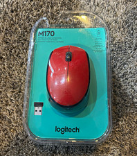 Logitech M170 Wireless Optical Mouse USB Receiver Red/Black 1000 DPI 3-Button picture