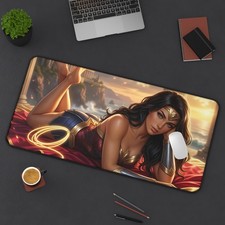 DC Comics Mouse Pad, Wonder Woman Desk Mat, Gamer Gift picture