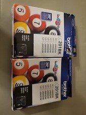 Lot of 2 Brother LC201BK Black Ink Cartridge EXP 2015 New in Box picture