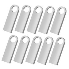 10 Pack Waterproof USB2.0 Flash Drive, Metal 16GB 10 Pack Metal USB Silver picture