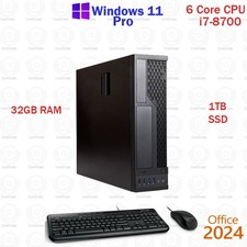 In-Win CE685 Slim Case Gigabyte i7 8700 CPU 32GB RAM 1TB SSD Windows 11 Desktop picture