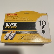 Kodak 10B Black Ink Cartridges Genuine New Sealed - Two Pack picture