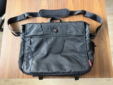 Victorinox Swiss Army Laptop Messenger Bag Black Padded Briefcase Organizer picture