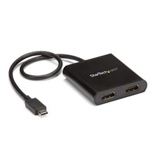 New StarTech.com MST Hub 1ft USB-C to 2 x 4K HDMI Driverless MSTCDP122HD (BR) picture