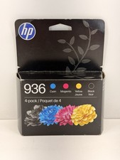 HP 936 Black, Yellow, Cyan and Magenta Ink Cartridge 4-Pack (6C3Z5LN) Sealed picture