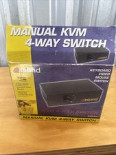 Inland Manual KVM 2 Way Switch Keyboard Video Mouse Switch Pro Series 08113 picture