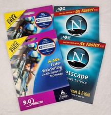 America Online (AOL) 9.0 Optimized & Netscape Internet Service CD-ROM Lot picture