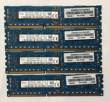 HYNIX 16GB 4x4GB 1Rx8 PC3-14900R DDR3 - 1866 ECC RDIMM HMT351R7EFR8C-RD Lenovo picture