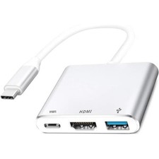 QCEs USB C to HDMI Adapter, USB-C Digital AV Multiport Adapter with 4K Silver picture