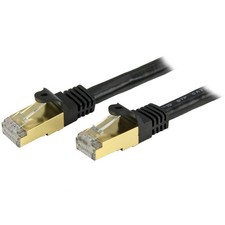 StarTech 3ft Cat6a Snagless Ethernet Cable Black 10GbE PoE RJ45 Patch Cord picture