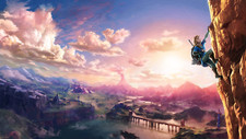 Landscape  the legend of zelda link zelda breath wild Custom Gaming Mat Desk picture