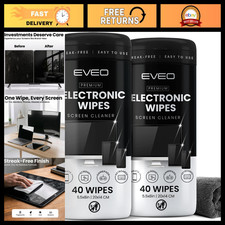 Streak-Free Electronic Screen Cleaner Wipes [2 Pack x40] for TV, Laptop, iPhone, picture