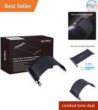 PCIe 5.0 x16 Riser Cable, 200mm GPU Extension, Black X picture