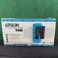 Epson stylus Color 740i Printer Translucent Blue (RARE) No Cords, In Box picture