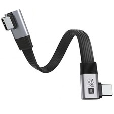 CY 20cm USB5.0 80Gbps Flat Slim FPC Male to Male Extension Cable Angled 240W 16K picture