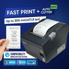 Epson TM-T88V M244A POS Compact Thermal Receipt Printer USB Serial No AC Adapter picture