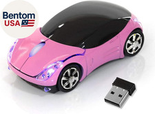 Pink Wireless Car Mouse - 2.4G Wireless with USB Receiver, Optical Mouse for PC, picture