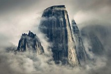 Landscape mountains mist cliff max rive Custom Gaming Mat Desk picture