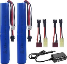 2PCS 7.4V 2S 10C SM 2P Plug 3000mAh Battery and 2 in 1 Charger suitable picture