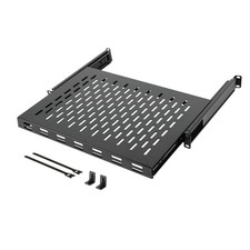 Tecmojo 1U Sliding Rack Shelf,4-Post Vented Rack Mount Shelf,13.8in Deep with... picture