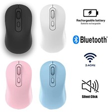 Lot of 5 - 50 2.4Ghz Bluetooth Dual Wireless Silent Rechargeable Mouse Office picture