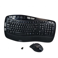 Logitech Comfort Wave Wireless K350 Keyboard & M510 Mouse w/ USB Unifying Dongle picture
