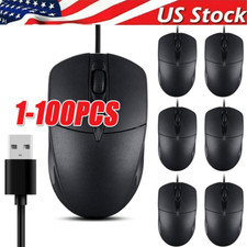 USB 2.0 Optical Wired Scroll Wheel Mouse PC Laptop Notebook Desktop Black Lot picture