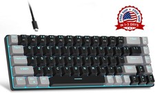 Teclado mecánico portátil para juegos, retroiluminado por LED, 60% de capacidad picture